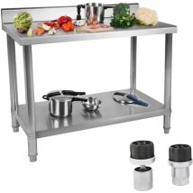 Royal Catering - Table De Travail Inox Acier étagère Professionnel Cuisines Préparation 100x70 cm
