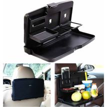 Linghhang - Table de Voiture Pliable Universelle avec Porte-gobelet pour Siège Arrière de Voiture, Organisateur de Voiture pour Téléphone Boissons