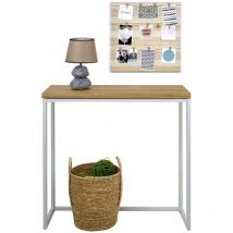 S.d.s - Table d'entree – Console Icub - industriel vintage 30x80x80cm Blanc