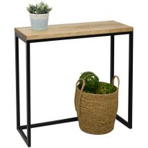 Table d'entree – Console Icub - industriel vintage 30x80x80cm Noir