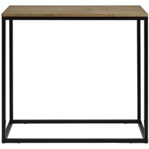Table d'entree-console Icub industriel vintage 35x70x82h cm Noir