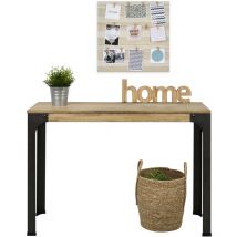 Box Furniture - Table d'entree - Console – style industriel vintage 39x70x75 cm - Noir