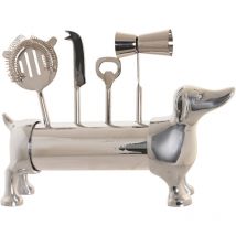 Set Dkd Home Decor 37 x 9 x 18 cm argent acier inoxydable