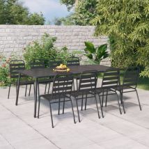 Design In - Table d'extérieur,Table de jardin anthracite 200x100x71 cm acier CFW29822