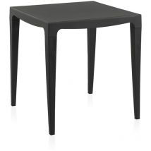 Table en résine Sp Berner Master 70 75x70x70 cm, table d'extérieur empilable avec pieds antidérapants, couleur anthracite