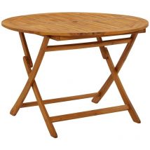 Bonnevie - Table d'extérieur pliable Table de salon de jardin - 110 cm Bois d'acacia massif BV227656