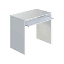 Hogar24 - Bureau gaby avec tablette extractible L90cm x H79cm - Blanc - Blanc