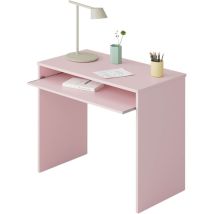Hogar24 - Bureau Pour Chambre D'Enfant I-joy, Mélamine Rose Ou Blanche, 90 Cm