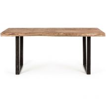 Table à manger bois massif et métal 6 personnes L180 - connemara
