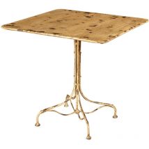 Biscottini - table en fer forgé avec finition blanche antique