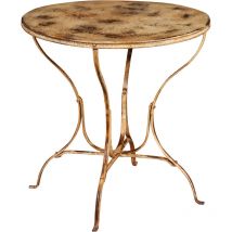 Biscottini - table en finition crème antique en fer forgé