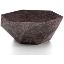Webmarketpoint - Diamond big - Table basse (102 x 40 h cm) en pierre fossile violette