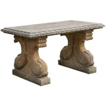 Biscottini - Table en pierre pour l'extérieur L150xPR85xH80, Décoration extérieure