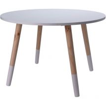 KidCollection - Table enfant en bois - 60 x 60 x 41 cm - Blanc
