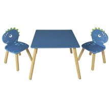 Home Deco Kids - Table et 2 chaises Dino Bleu
