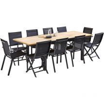 Table et chaises de jardin moderne Bali 4 chaises 6 fauteuils