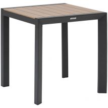 Hesperide - Mesa de jardín Evasion efecto madera miel y grafito 2 plazas aluminio lates - Hespéride