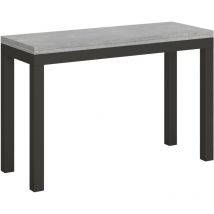 Itamoby - Table ouvrante 120x45/90 cm Everyday Double Ciment Structure Anthracite