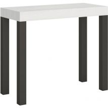 Itamoby - Console extensible 90x40/300 cm Everyday Frêne Blanc structure Anthracite