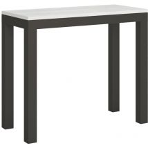 Itamoby - Console extensible 90x40/300 cm Everyday Evolution Frêne Blanc structure Anthracite