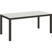 Itamoby - Table extensible 90x180/440 cm Everyday Evolution Frêne Blanc structure Anthracite