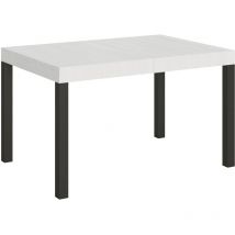 Itamoby - Table extensible 90x130/390 cm Everyday Frêne Blanc structure Anthracite