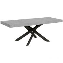 Itamoby - Table extensible 90x160/264 cm Volantis Premium Ciment Structure Anthracite