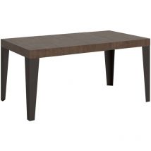 Itamoby - Table extensible 90x130/234 cm Flame Premium Noyer Structure Anthracite