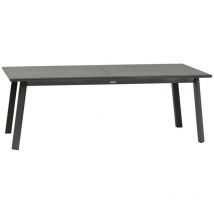 Hesperide - Table de jardin extensible Pavane graphite 12 places en aluminium traité époxy - Hespéride