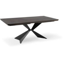 Webmarketpoint - Table extensible avec plateau en chêne thermotraité 160/240x90x76h cm