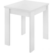 Dmora - Table extensible Comer, Console extensible multiposition, Table console auxiliaire pliante, 79/134x67h79 cm, Blanc, avec emballage renforcé