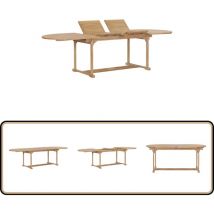 Table extensible de jardin 180-280x100x75 cm Teck solide Ovale - Table De Jardin - Table Extensible - Table En Teck - Mobilier De Jardin - Terrasse