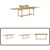 Table extensible de jardin 180-280x100x75 cm Teck solide - Table De Jardin - Table Extensible - Mobilier De Jardin - Teck - Table à Manger Extérieur
