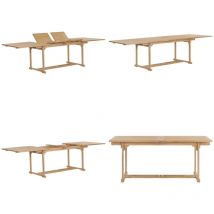Table extensible de jardin 180-280x100x75 cm Teck solide - Table De Jardin - Table Extensible - Mobilier De Jardin - Teck - Table à Manger Extérieur
