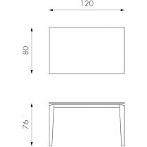 Iperbriko - Table extensible en céramique avec pieds en métal, 120/170x80x76 cm, avec plateau en marbre anthracite et rallonges en marbre blanc
