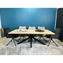 Pier Import - Table extensible en chêne blanc bords droits 200 cm etna
