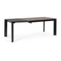 Iperbriko - Table extensible gris et noir 140/200x90x76 cm