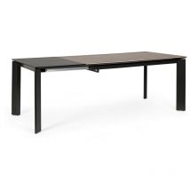 Iperbriko - Table extensible gris noir Briva - Style moderne, dimensions 160/220x90x76 cm