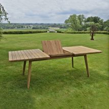 Teck'attitude - Table extensible rectangulaire teck Flora 180/240 x 100 cm