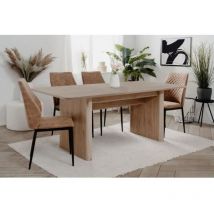 Table extensible - SAI - Rectangulaire - 10 personnes - 160/200 x 75 x 90 cm - Jackson Hickory