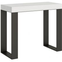 Itamoby - Console extensible 90x40/196 cm Tecno Small Premium Frêne Blanc structure Anthracite