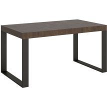 Itamoby - Table extensible 90x160/420 cm Tecno Premium Noyer Structure Anthracite