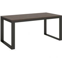 Itamoby - Table extensible 90x180/440 cm Tecno Evolution Noyer Structure Anthracite