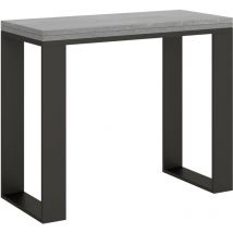 Itamoby - Console ouvrante 90x45/90 cm Tecno Libra Cement Structure Anthracite