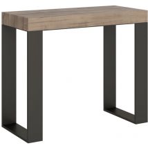 Itamoby - Console extensible 90x40/196 cm Tecno Small Chêne Nature structure Anthracite