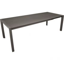 Table extérieure extensible en aluminium plateau en verre trempé Milo