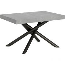 Itamoby - Table extensible 90x140/244 cm Famas Cemento structure Anthracite