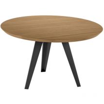 Webmarketpoint - Table Fixe - Henry - Chêne brut - Métal - 0cm x Diam 130cm x h. 76cm