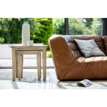 Pier Import - Table gigogne bois recyclé clair salerne