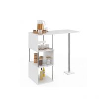 Table haute de bar bistrot karl 2 personnes blanc